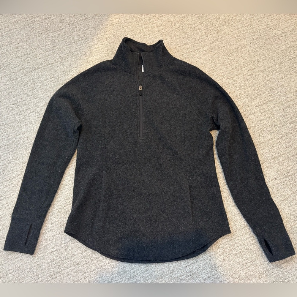 Old Navy Charcoal Quarter-Zip Fleece Pullover
